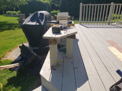 Replacing rotted wood on the deck