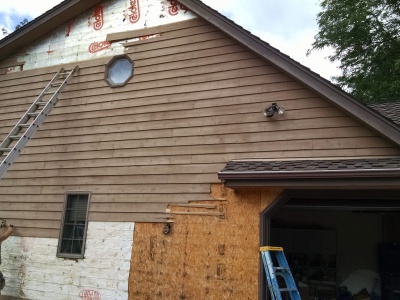 Removal of old ceder siding