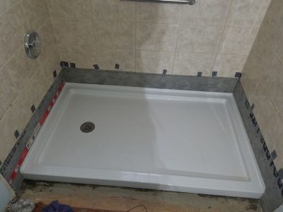 Bathroom replacing pan for shower