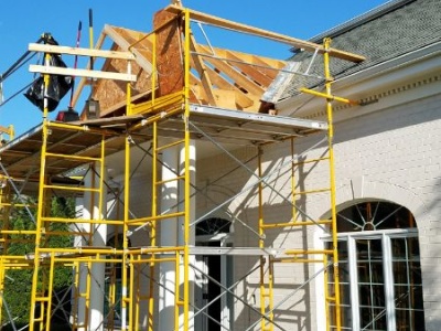 Remove a existing overhang on the front of house in Brookfield